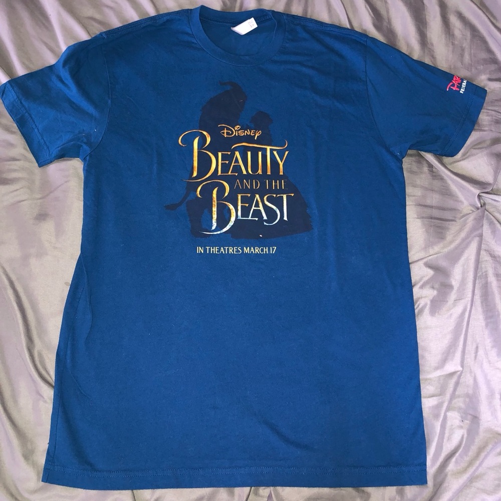 Disney Beauty And The Beast Tshirt Mens Sz M 2017 Movie Logo Art NEW